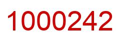 Number 1000242 red image