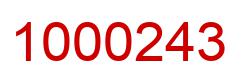 Number 1000243 red image