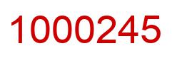 Number 1000245 red image