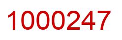 Number 1000247 red image