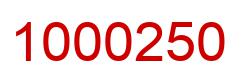 Number 1000250 red image