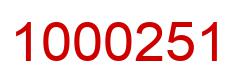 Number 1000251 red image