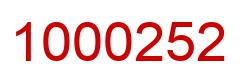 Number 1000252 red image