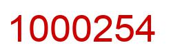 Number 1000254 red image