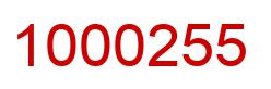 Number 1000255 red image
