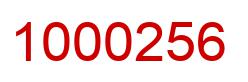 Number 1000256 red image