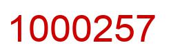 Number 1000257 red image