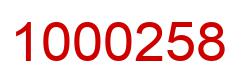 Number 1000258 red image