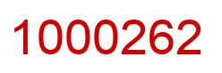 Number 1000262 red image