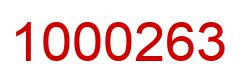 Number 1000263 red image