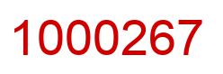 Number 1000267 red image