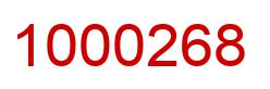 Number 1000268 red image