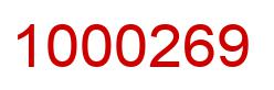 Number 1000269 red image
