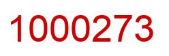 Number 1000273 red image