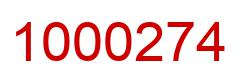 Number 1000274 red image