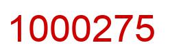 Number 1000275 red image