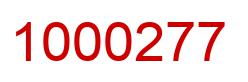 Number 1000277 red image