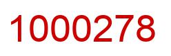Number 1000278 red image