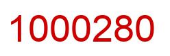Number 1000280 red image