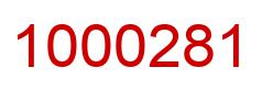 Number 1000281 red image