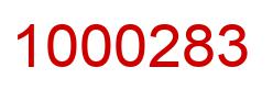 Number 1000283 red image