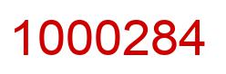 Number 1000284 red image