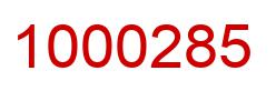 Number 1000285 red image