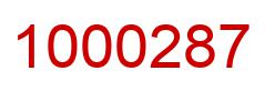 Number 1000287 red image