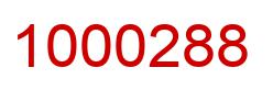 Number 1000288 red image
