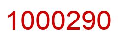 Number 1000290 red image