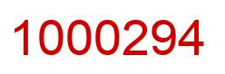 Number 1000294 red image