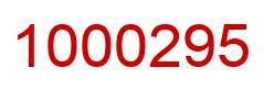 Number 1000295 red image