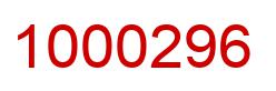 Number 1000296 red image