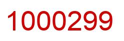 Number 1000299 red image