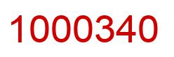 Number 1000340 red image