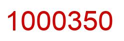 Number 1000350 red image