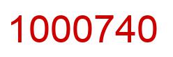 Number 1000740 red image