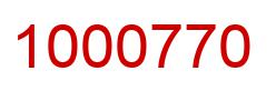 Number 1000770 red image
