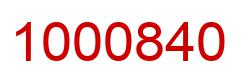 Number 1000840 red image