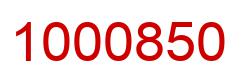 Number 1000850 red image