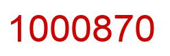 Number 1000870 red image