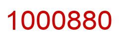 Number 1000880 red image