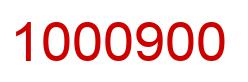 Number 1000900 red image