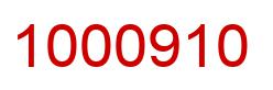 Number 1000910 red image