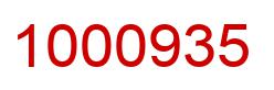 Number 1000935 red image