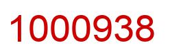 Number 1000938 red image