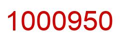 Number 1000950 red image