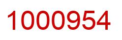 Number 1000954 red image