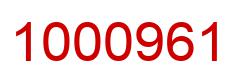 Number 1000961 red image