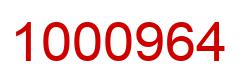 Number 1000964 red image